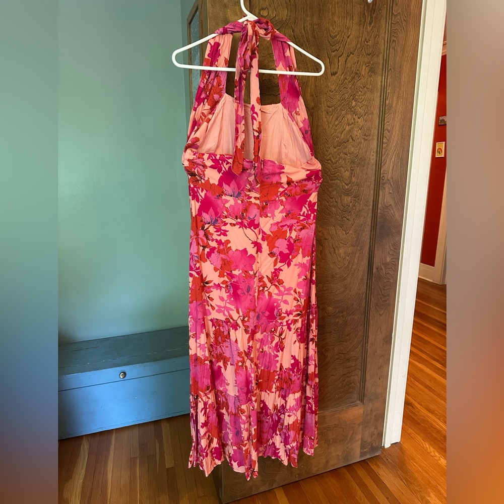 NWT Hello Molly LOVE LOOP MIDI DRESS FUCHSIA 10 - Picture 4 of 5